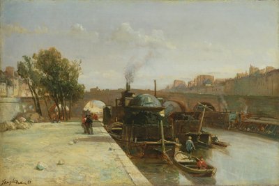 The Seine at Pont Marie, Paris by Johan Barthold Jongkind
